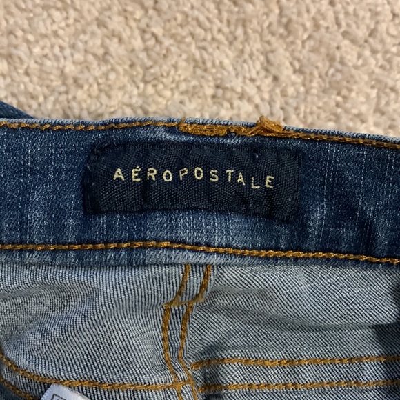 Aeropostale Blue Ripped Skinny Jeans - Picture 5 of 6